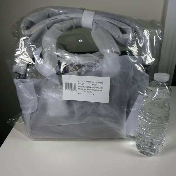 Rebecca Minkoff Midnighter Medium Satchel Grey Nubuck Leather NWT - Picture 3 of 11